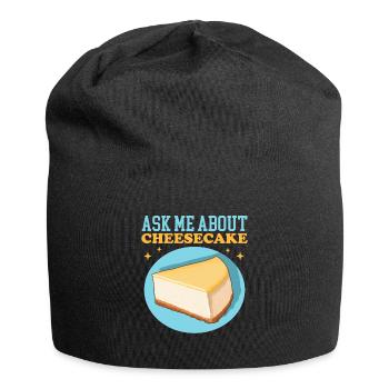 Käsekuchen Quarkkuchen Cheesecake Geschenk - Jersey-Beanie - Schwarz - Vorne