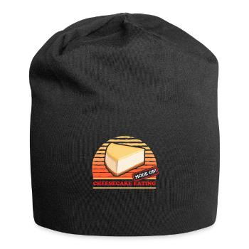 Käsekuchen Cheesecake Quarkkuchen Geschenk - Jersey-Beanie - Schwarz - Vorne
