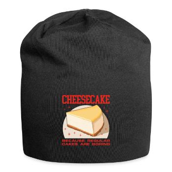 Käsekuchen Quarkkuchen Cheesecake Geschenke - Jersey-Beanie - Schwarz - Vorne