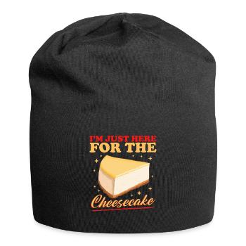 Käsekuchen Cheesecake Geschenk - Jersey-Beanie - Schwarz - Vorne