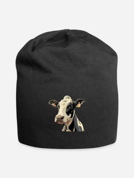 Kühe Kuh - Jersey-Beanie - Schwarz