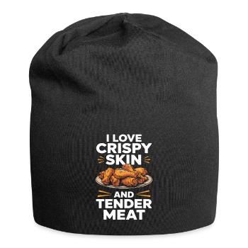 Ailes de poulet Lover Peau croustillante Viande tendre - Bonnet en jersey - noir - Devant