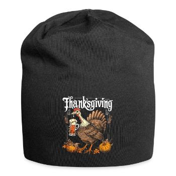 Grateful Gobble Wobble Thanksgiving - Bonnet en jersey - noir - Devant