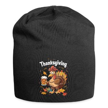 Grateful Gobble Wobble Thanksgiving - Bonnet en jersey - noir - Devant