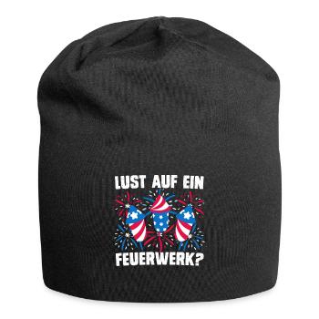 Pyrotechnik LUST AUF EIN FEUERWERK Lustiges - Jersey-Beanie - Schwarz - Vorne