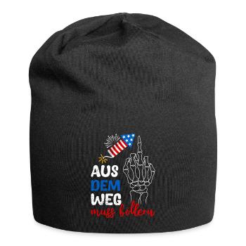 Feuerwerk AUS DEM WEG MUSS BÖLLERN Lustiges - Jersey-Beanie - Schwarz - Vorne