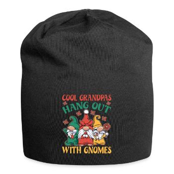 Garden Gnome Costume Grandpas Hang Out With Gnome - Jersey-Beanie - Schwarz - Vorne