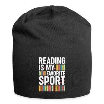 La lecture est mon sport préféré – Pour les amateurs de livres - Bonnet en jersey - noir - Devant