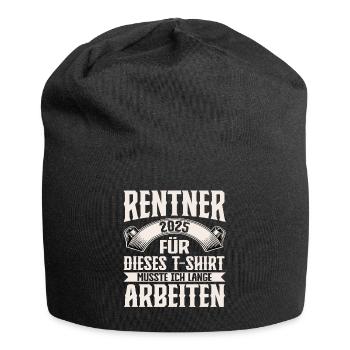 Rentner 2025 - Jersey-Beanie - Schwarz - Vorne