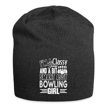 Bowling Sassy Bowling Girl - Jersey Beanie - charcoal grey - Front