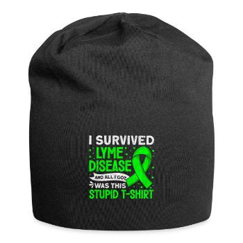 Wear Green Lyme Disease Awareness - Jersey Beanie - black - Front
