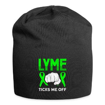 Wear Green Lyme Disease Awareness - Jersey Beanie - black - Front