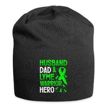Wear Green Lyme Disease Awareness - Jersey Beanie - black - Front