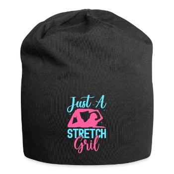 Yoga juste une fille d’étirement Yoga drôle - Bonnet en jersey - noir - Devant