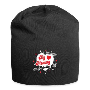Mama Ist Die Beste Mommy is My Valentine-Girl - Jersey-Beanie - Schwarz - Vorne