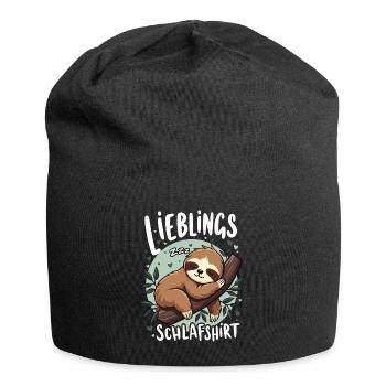 Chemise de nuit préférée Lève-tard Morning Grouches - Bonnet en jersey - noir - Devant