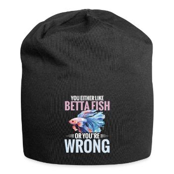 Either you like betta-fish, or you lie down - Jersey Beanie - black - Front