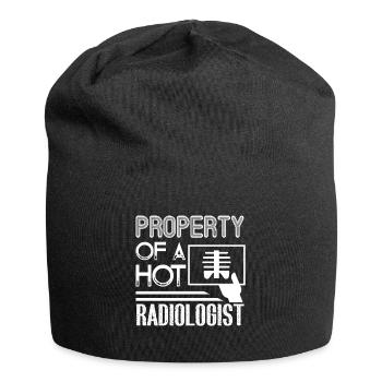 Radiologist Property Of A Hot Radiologist - Jersey Beanie - black - Front