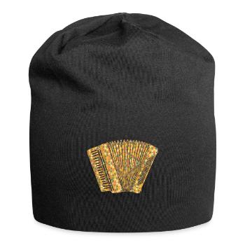Accordion Geometric - Jersey Beanie - black - Front