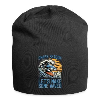Shark Hunting Shark Season Let's Fossil Hunting - Jersey Beanie - black - Front