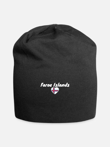 Faroe Islands Färöer Inseln Färingische Flagge - Jersey-Beanie - Schwarz