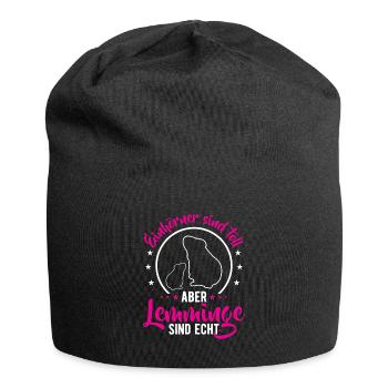 Lemmings are real vole lemming - Jersey Beanie - black - Front