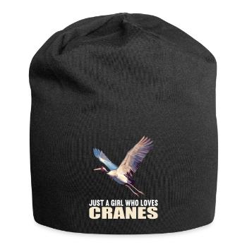 Kraniche Kranich - Jersey-Beanie - Schwarz - Vorne