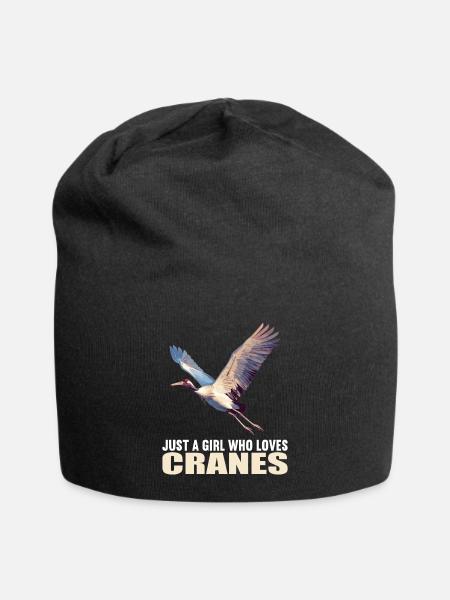 Kraniche Kranich - Jersey-Beanie - Schwarz