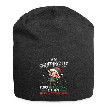 weihnaJe suis le lutin du shopping - Partnerlook Weihnacht - Bonnet en jersey - charbon - Devant