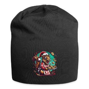 Weihnachtsstress Lustiges Mama Eichhörnchen - Jersey-Beanie - Schwarz - Vorne