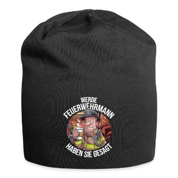 Devenez pompier vous avez dit drôle - Bonnet en jersey - noir - Devant