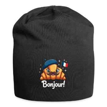 Bonjour France Croissants - Jersey Beanie - black - Front