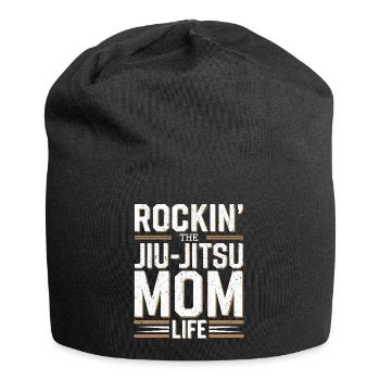 Un design cool pour les mamans de jiu-jitsu - Bonnet en jersey - noir - Devant