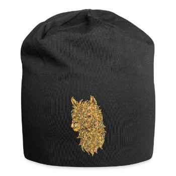 Alpaca Geometric - Jersey Beanie - black - Front