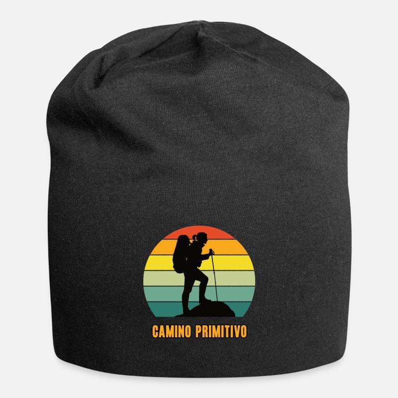 Camino Primitivo Jakobsweg Pilgerreise Pilgerweg - Jersey-Beanie - Schwarz