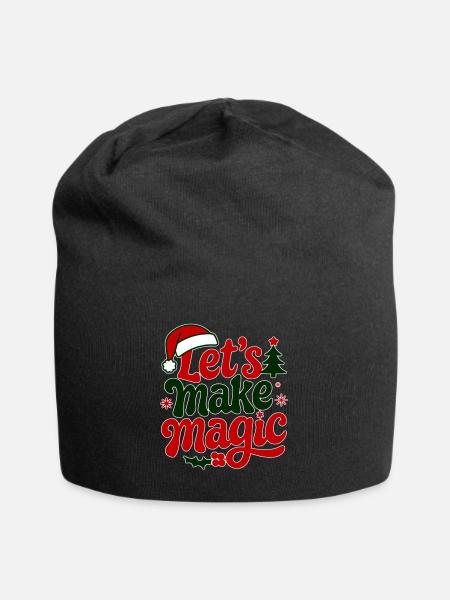 Weihnachtszauber - Jersey-Beanie - Schwarz