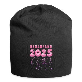 Jahreswechsel NEUANFANG 2025 Neujahr Party - Jersey-Beanie - Schwarz - Vorne