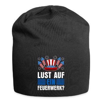 Pyrotechniker LUST AUF EIN FEUERWERK? Lustiges - Jersey-Beanie - Schwarz - Vorne