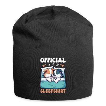 Official Sleeper Collie Lover Sleeps - Jersey Beanie - black - Front