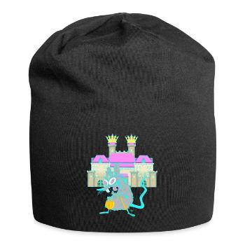 Rongeur Rat Château Moyen Âge Château Forteresse Enfant - Bonnet en jersey - noir - Devant
