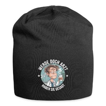 Become a Doctor Funny Doctors Medicine Saying - Jersey Beanie - black - Front