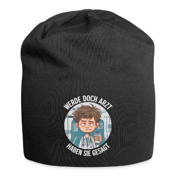 Become a Doctor Funny Doctors Medicine Saying - Jersey Beanie - black - Front