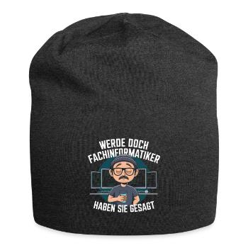 Werde Doch Fachinformatiker Lustiges IT Nerd - Jersey-Beanie - Anthrazit - Vorne