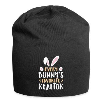 Immobilienmakler - Jersey-Beanie - Schwarz - Vorne