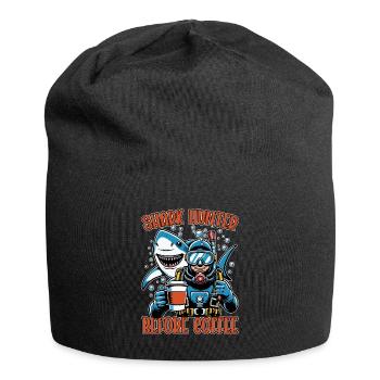 Shark Hunter Before Fossil Hunting Coffee Lover - Jersey Beanie - black - Front