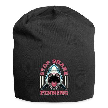 Passionné de requins Stop Shark Finning Biologie marine - Bonnet en jersey - noir - Devant