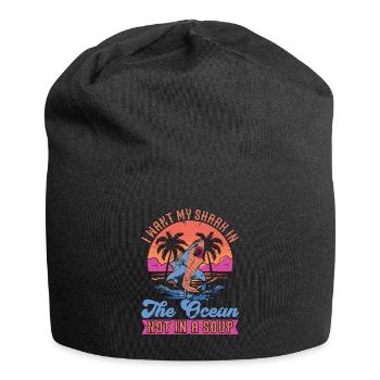 Shark Enthusiast I Want My Shark In Freediving - Jersey Beanie - black - Front