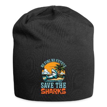 Shark Enthusiast No Fins No Future Marine Biology - Jersey Beanie - black - Front