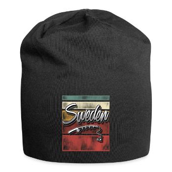 Schweden Angeln Fischen - Jersey-Beanie - Schwarz - Vorne