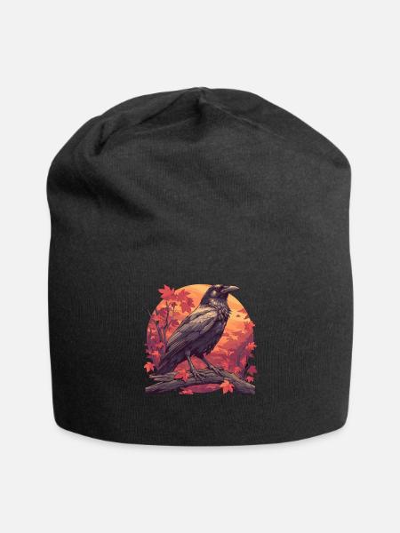 Krähen Krähe - Jersey-Beanie - Schwarz